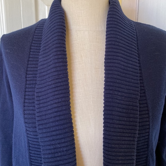 Banana Republic Shawl Collar slub cotton cardigan size M - Picture 2 of 6